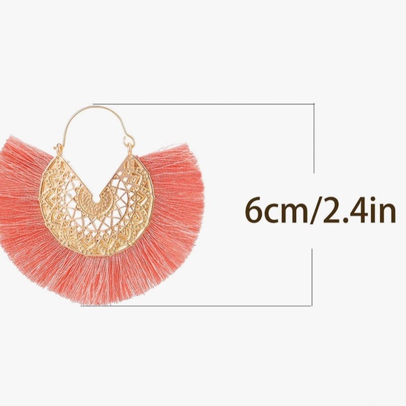 ✨3 for$30✨ NWT Bohemian Tassel Earrings ✨Hand Crafted ✨Artisan✨ - Picture 4 of 6